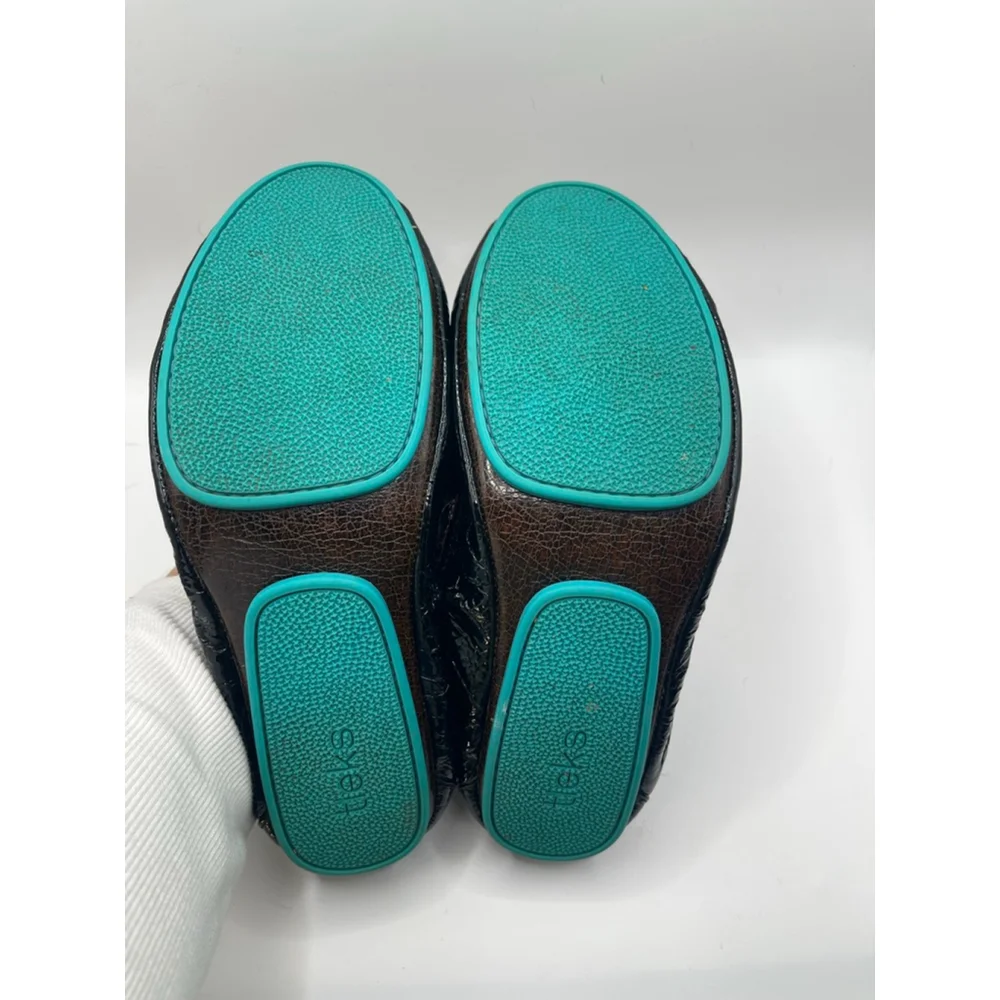 Tieks by Gavrieli Black Patent Leather Ballet Flats Womens US 7 Foldable